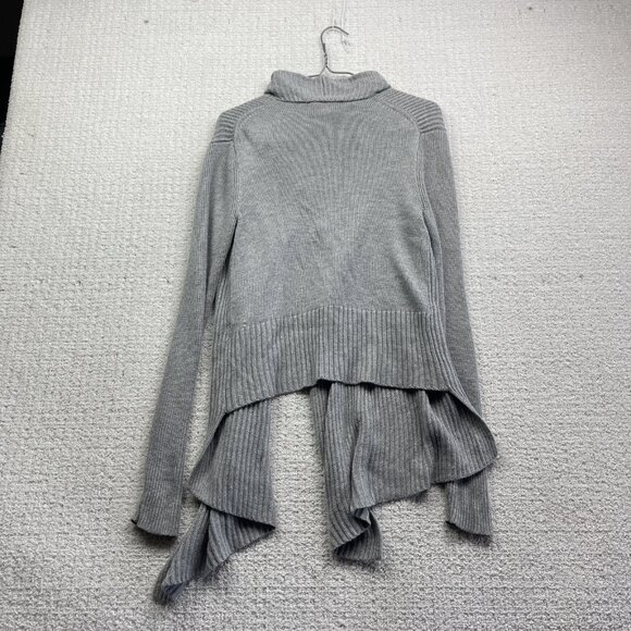 Banana Republic Cardigan Shawl Open Front Ribbed Knit Womens Sz Small Grey - Picture 10 of 12